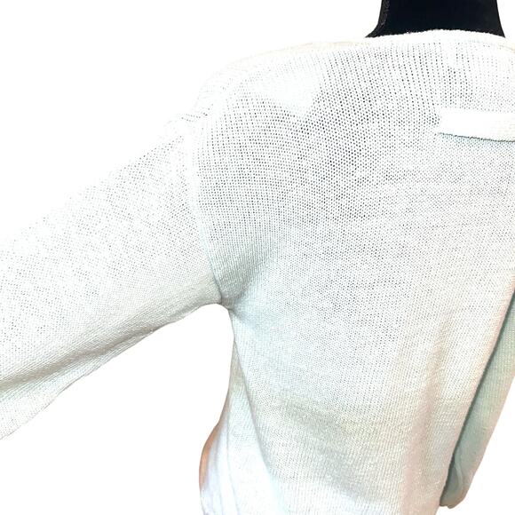 Vtg Club Sportif De Paris Pullover Sweater Size M Baby Blue V Neck Button Detail - Picture 6 of 11